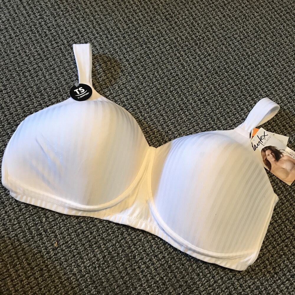 Playtex Perfectly Smooth Wire Free‎ Bra Women’s Size 40DD White NEW